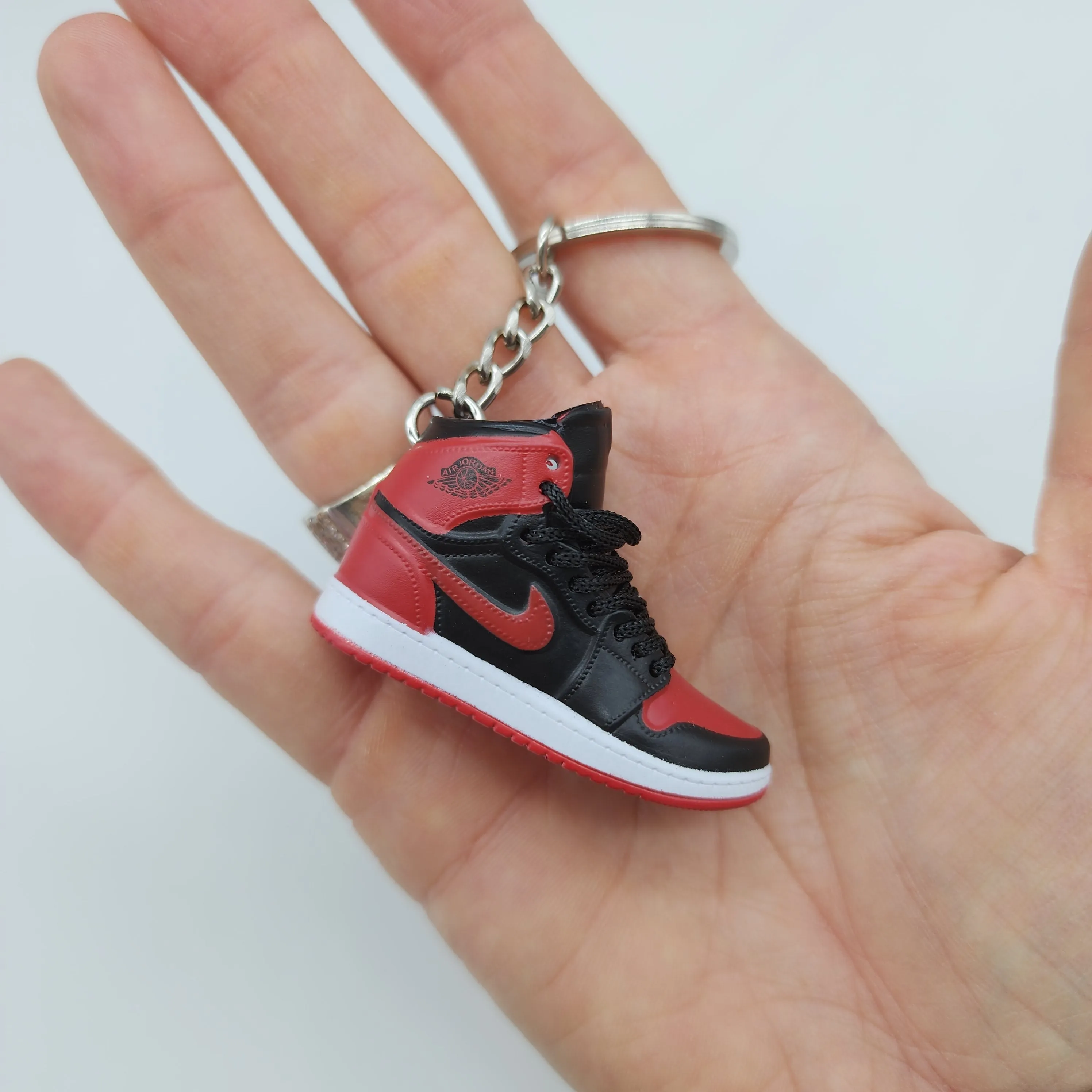 Mini Sneaker Keyring- AJ1 (Red/Black)