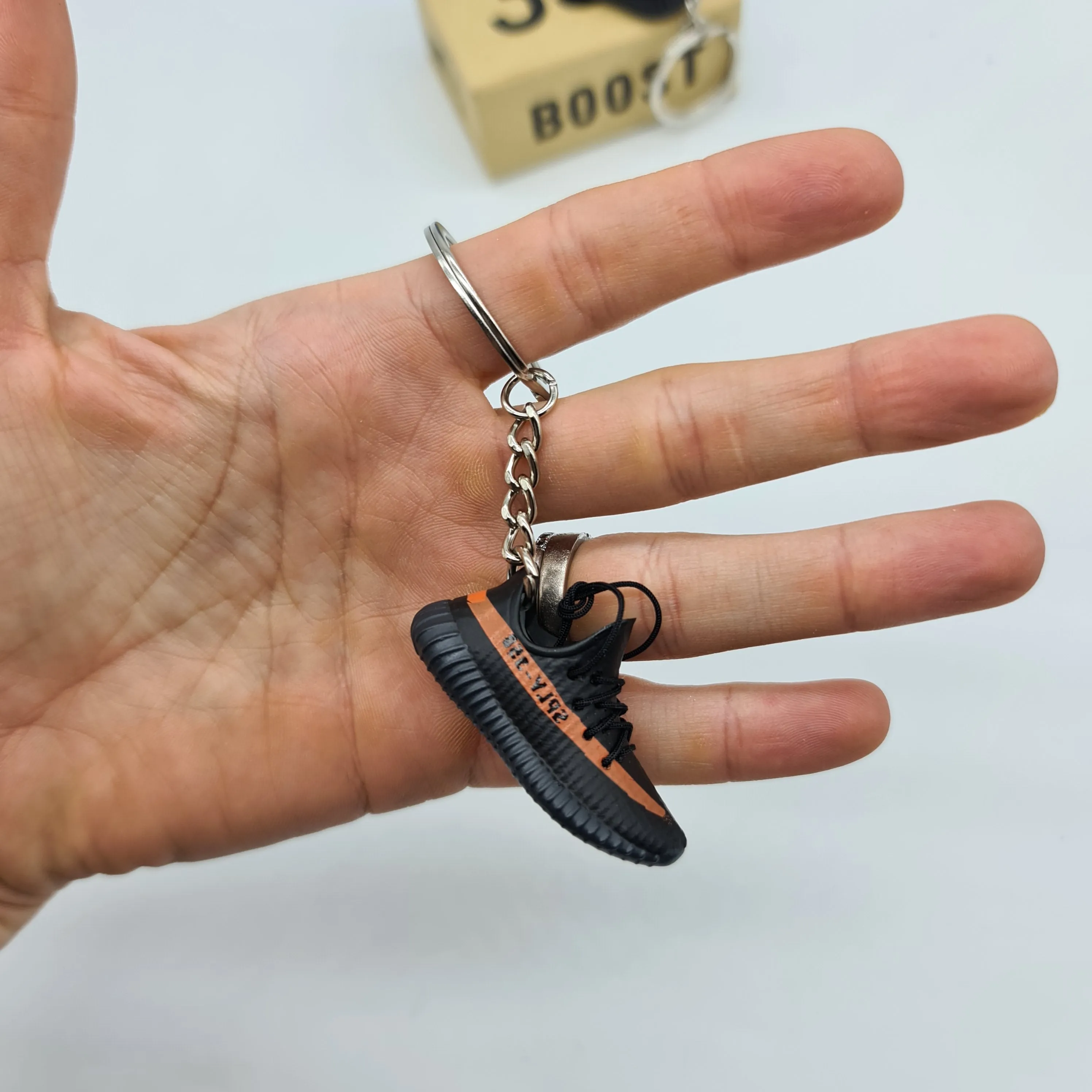 Mini Sneaker Keyring- Yeezy (Black/Red)