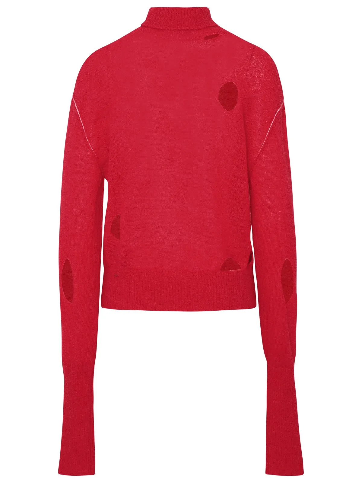 MM6 Maison Margiela Distressed Turtleneck Knitted Sweater