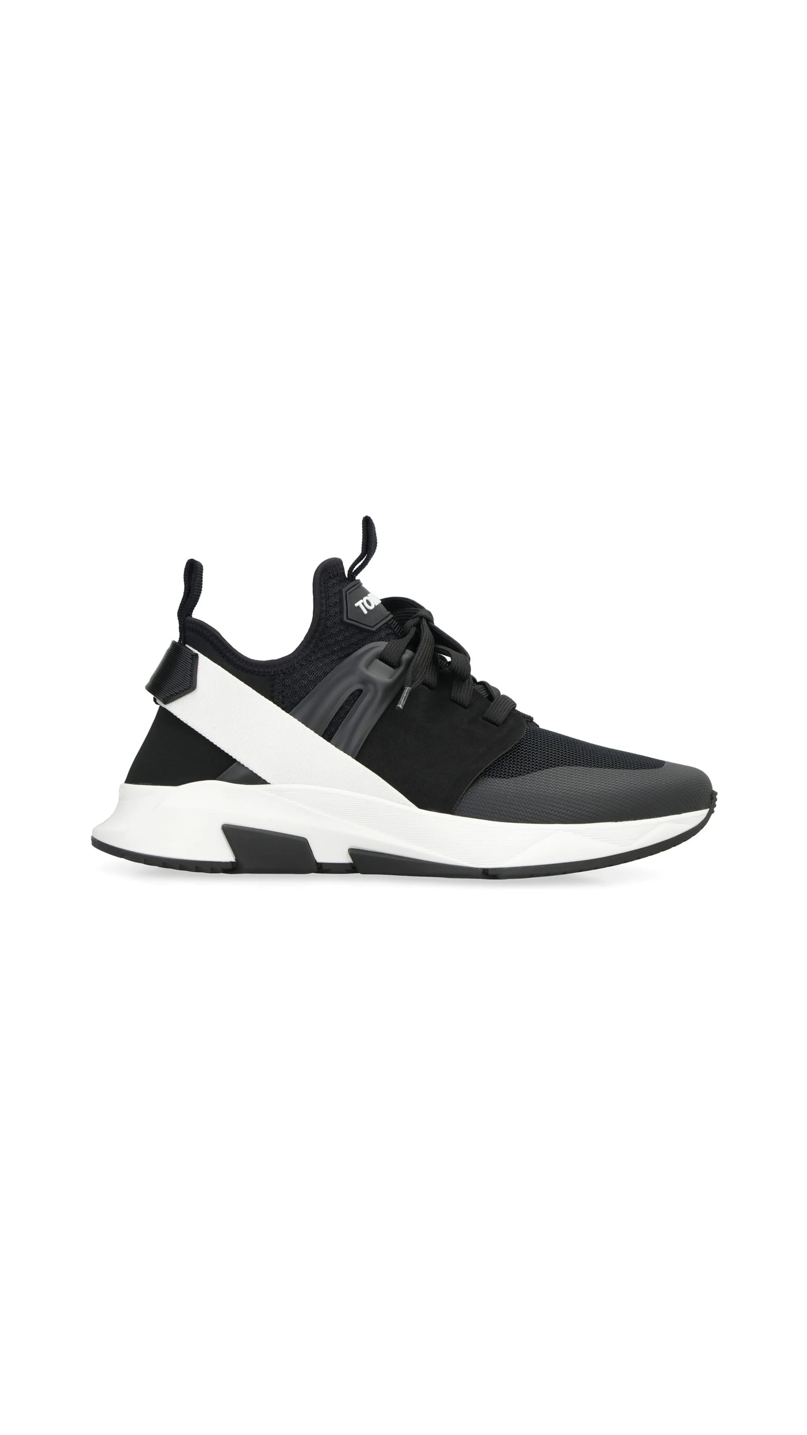 Neoprene Suede Jago Sneaker - Black/White