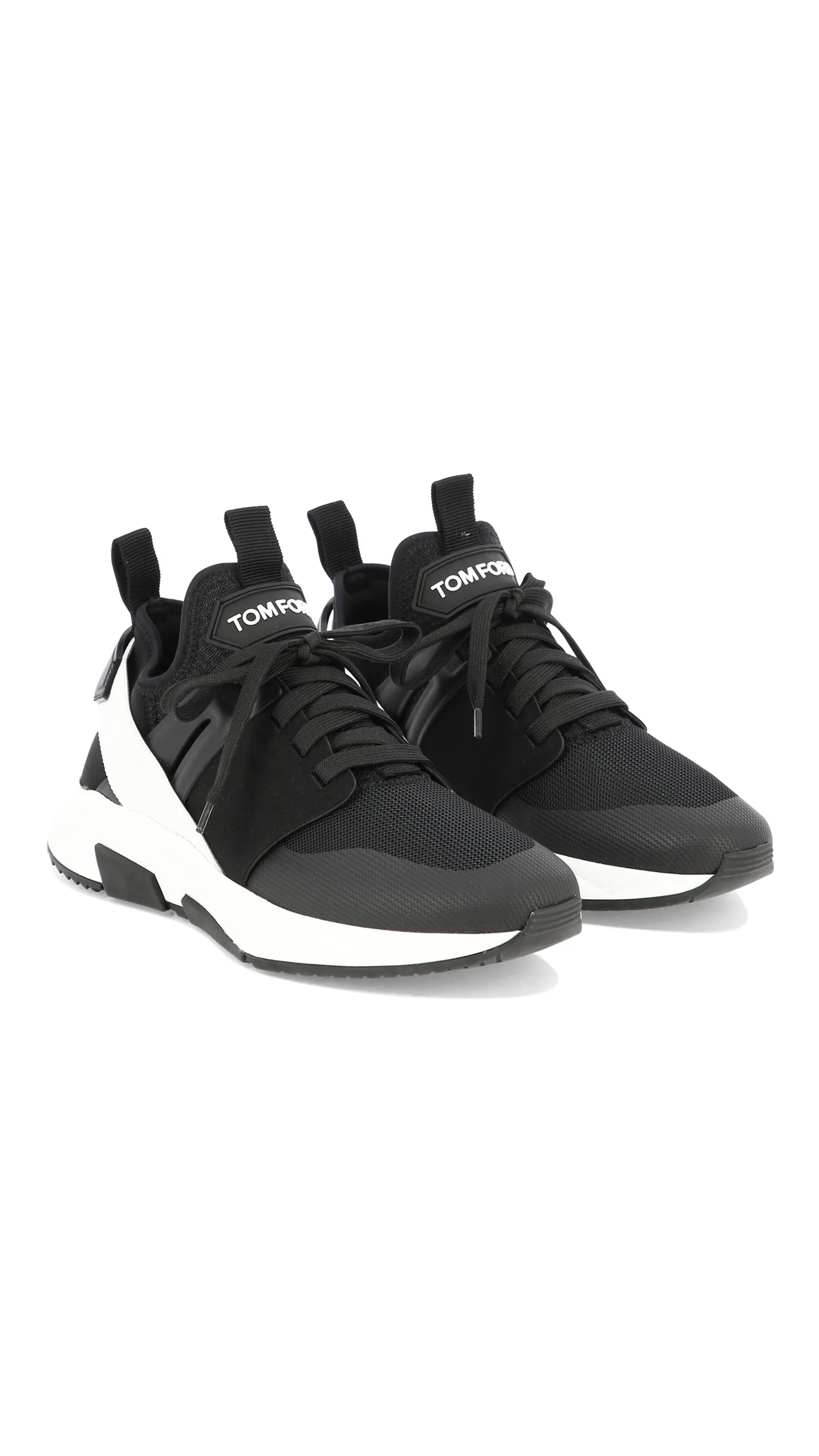 Neoprene Suede Jago Sneaker - Black/White