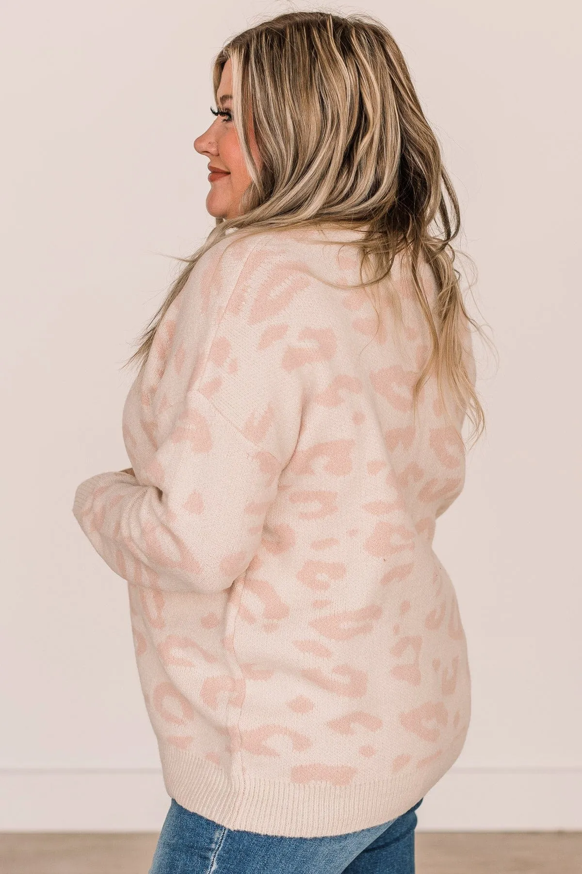 One Last Kiss Leopard Sweater- Ivory & Blush