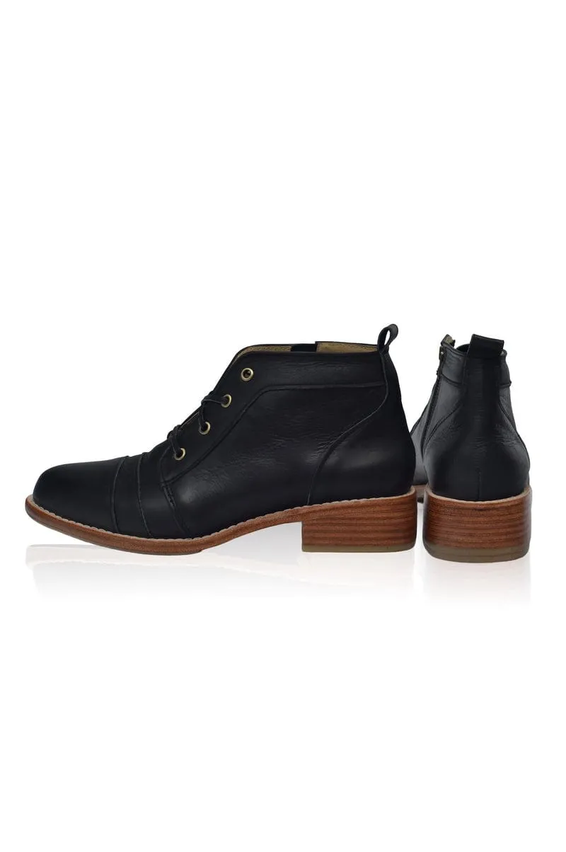 Passage Lace Up Boots in Black