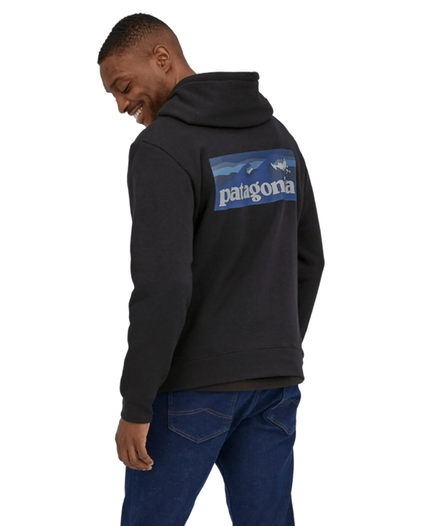 Patagonia Boardshort Logo Uprisal Hoodie - Ink Black