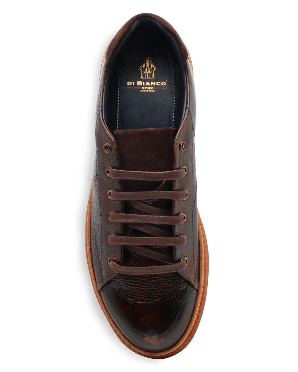 Patent Leather Imola Sneaker in Chestnut