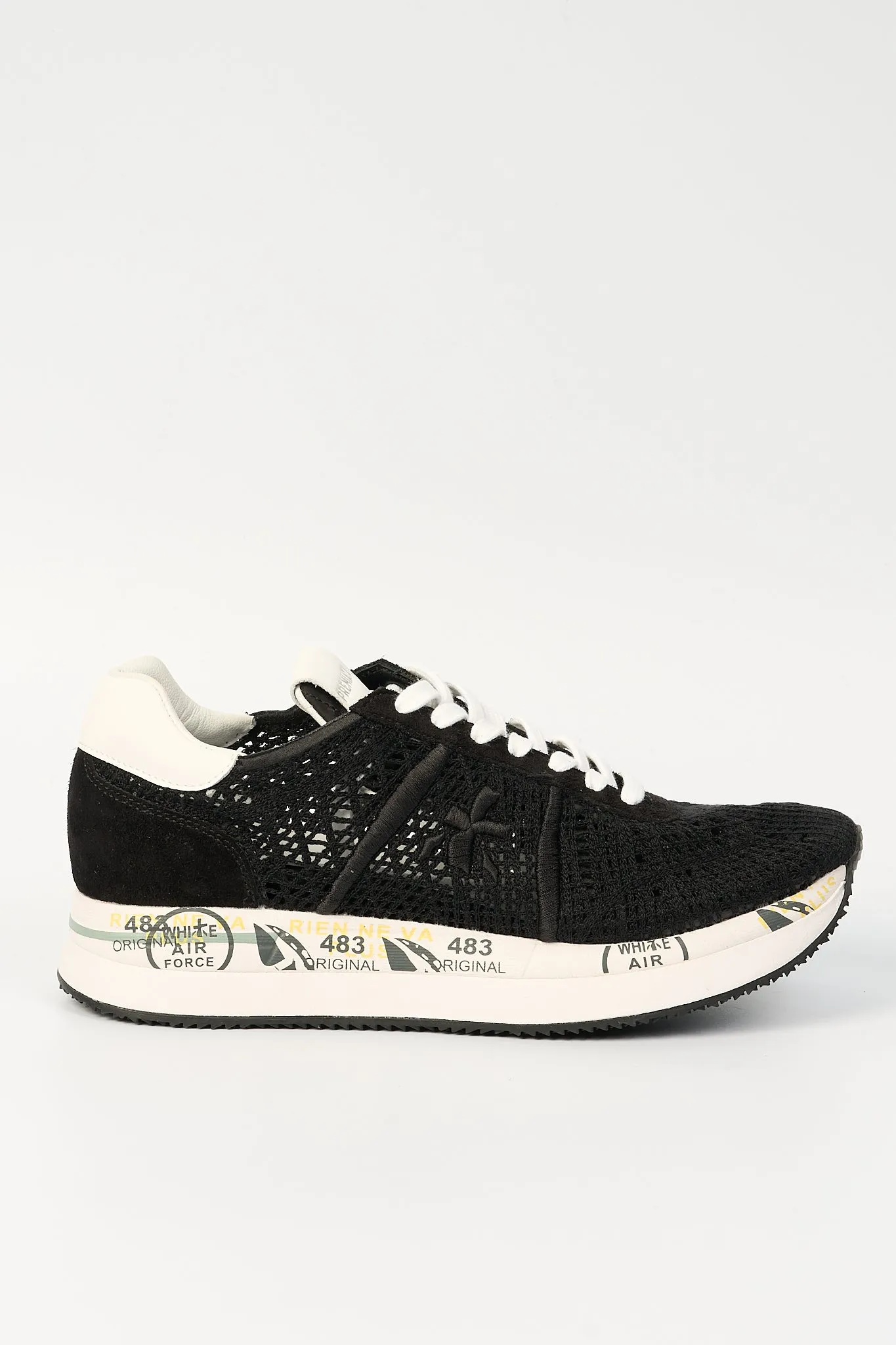 Premiata Sneaker Traforata Conny Nero Donna