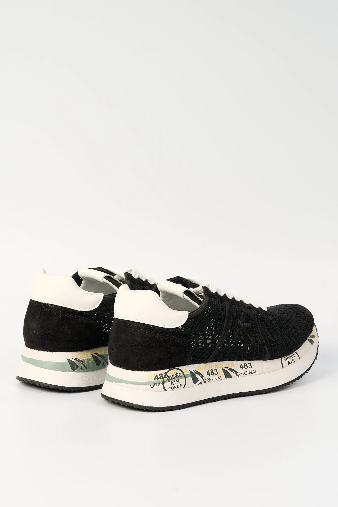 Premiata Sneaker Traforata Conny Nero Donna