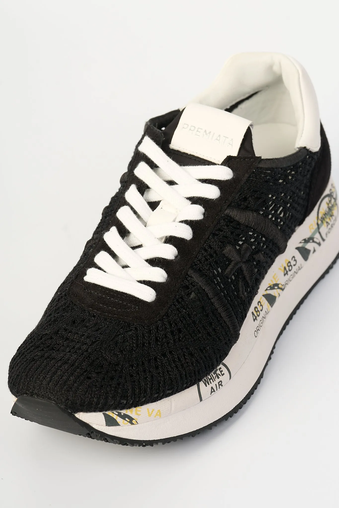 Premiata Sneaker Traforata Conny Nero Donna