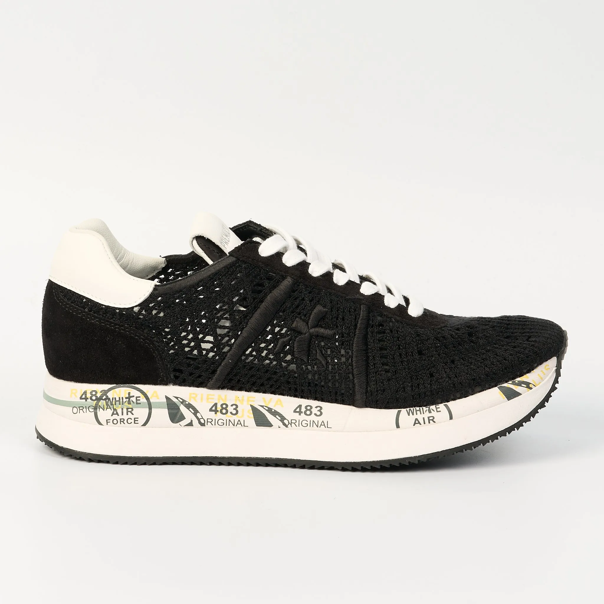 Premiata Sneaker Traforata Conny Nero Donna