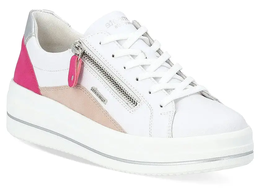 Remonte D1C01-80 Womens Leather Lace Up Trainer