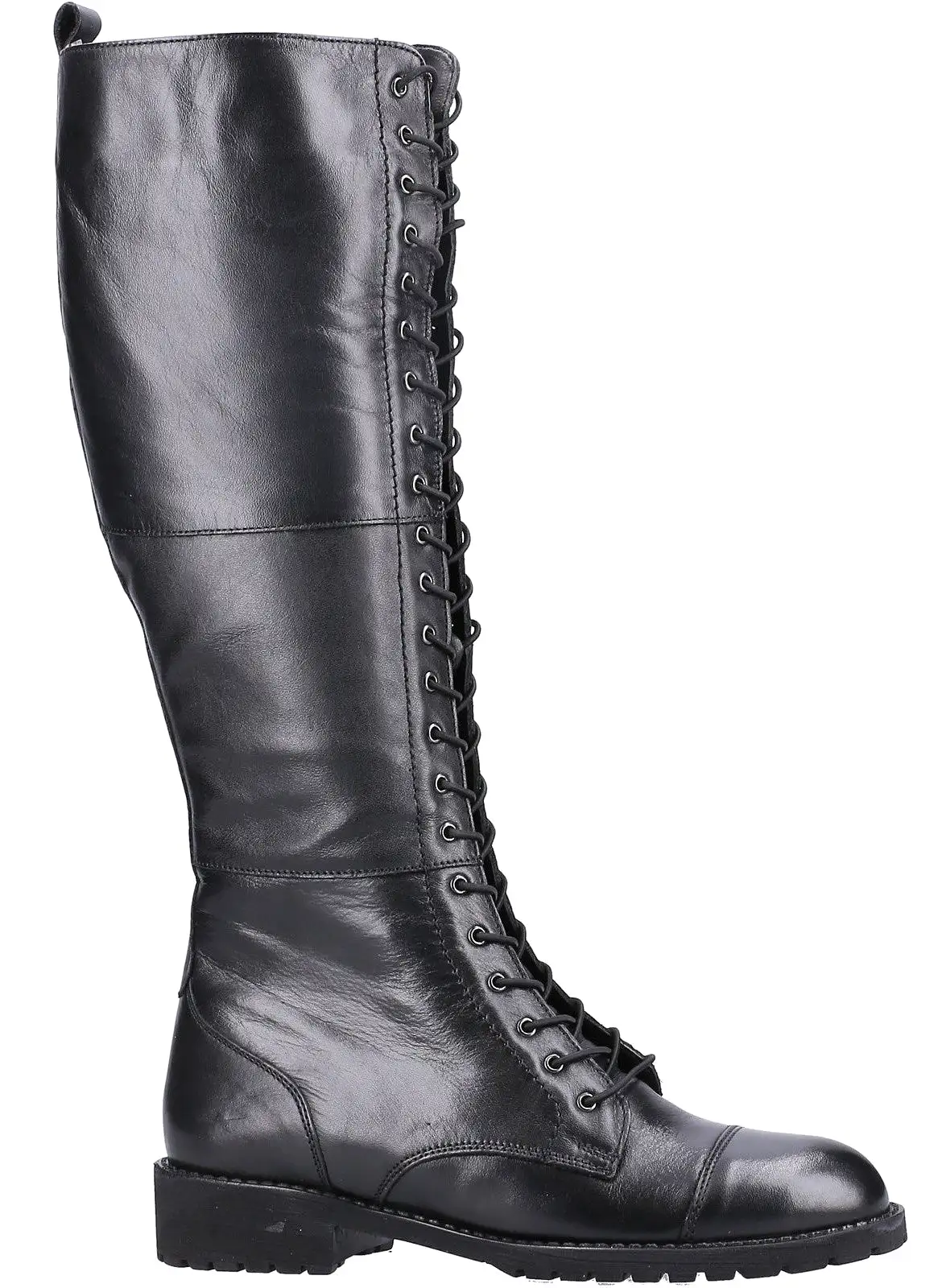 Riva Poppy Womens Leather Lace Up Knee High Boot