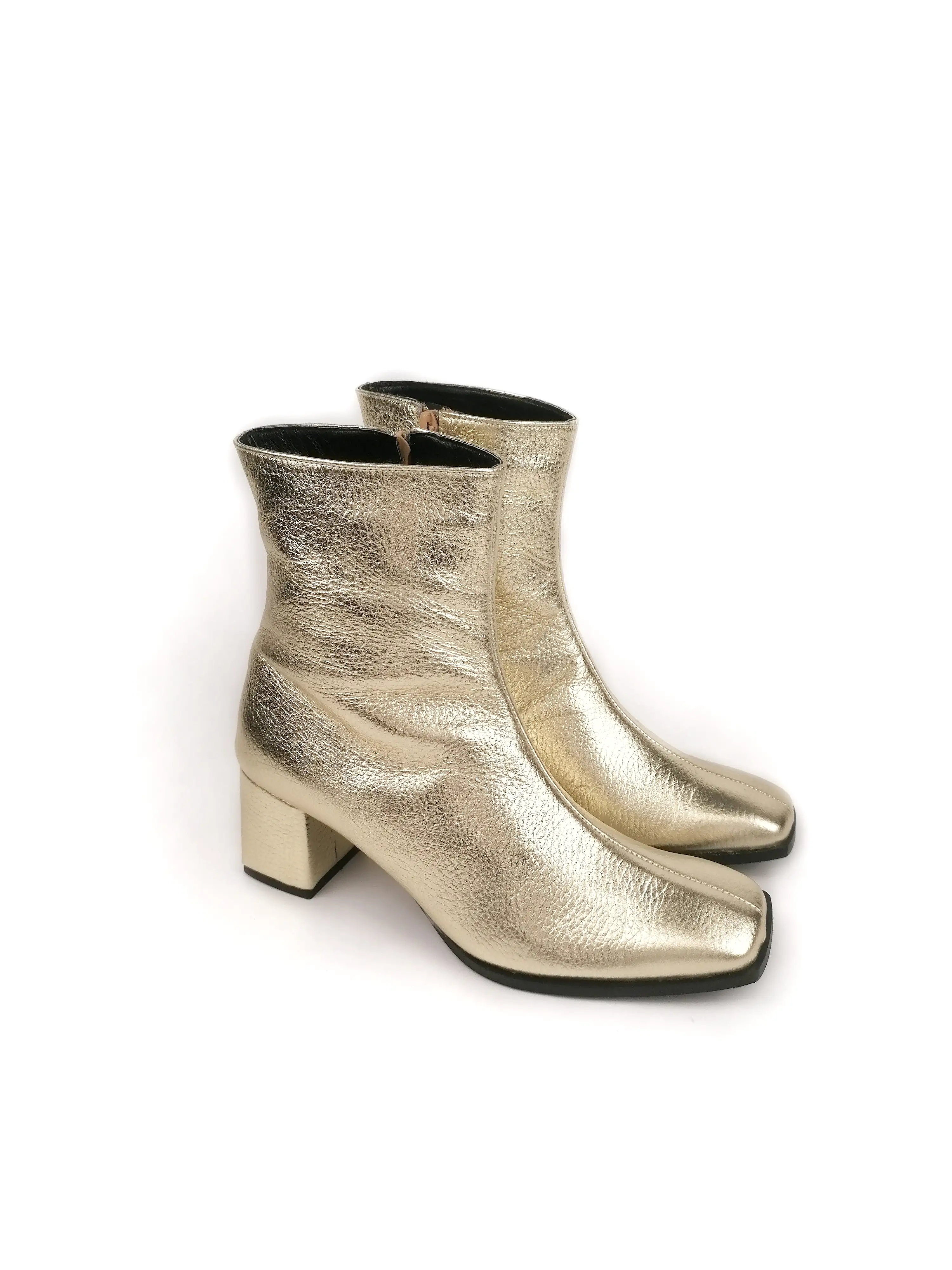 SANDRINE GOLD LEATHER BOOTS (5,5cm)