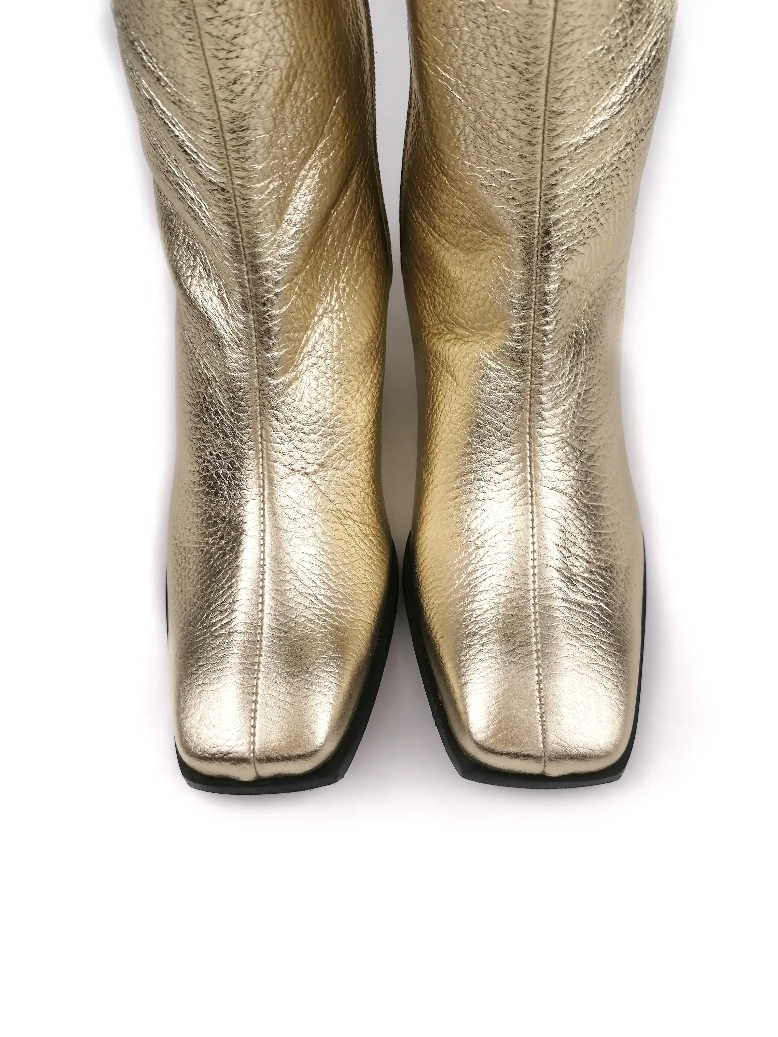 SANDRINE GOLD LEATHER BOOTS (5,5cm)