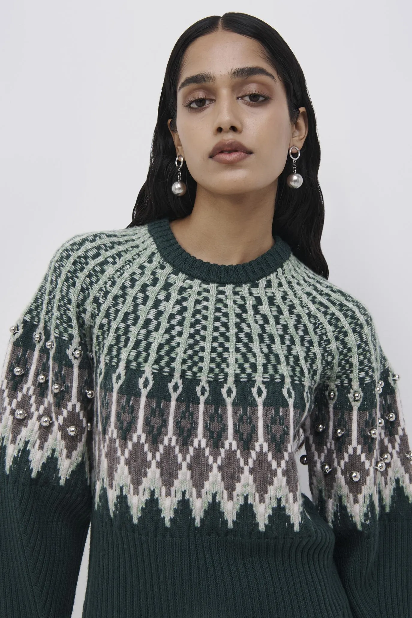 Simkhai Audrey FairIsle Pullover Sweater Final Sale