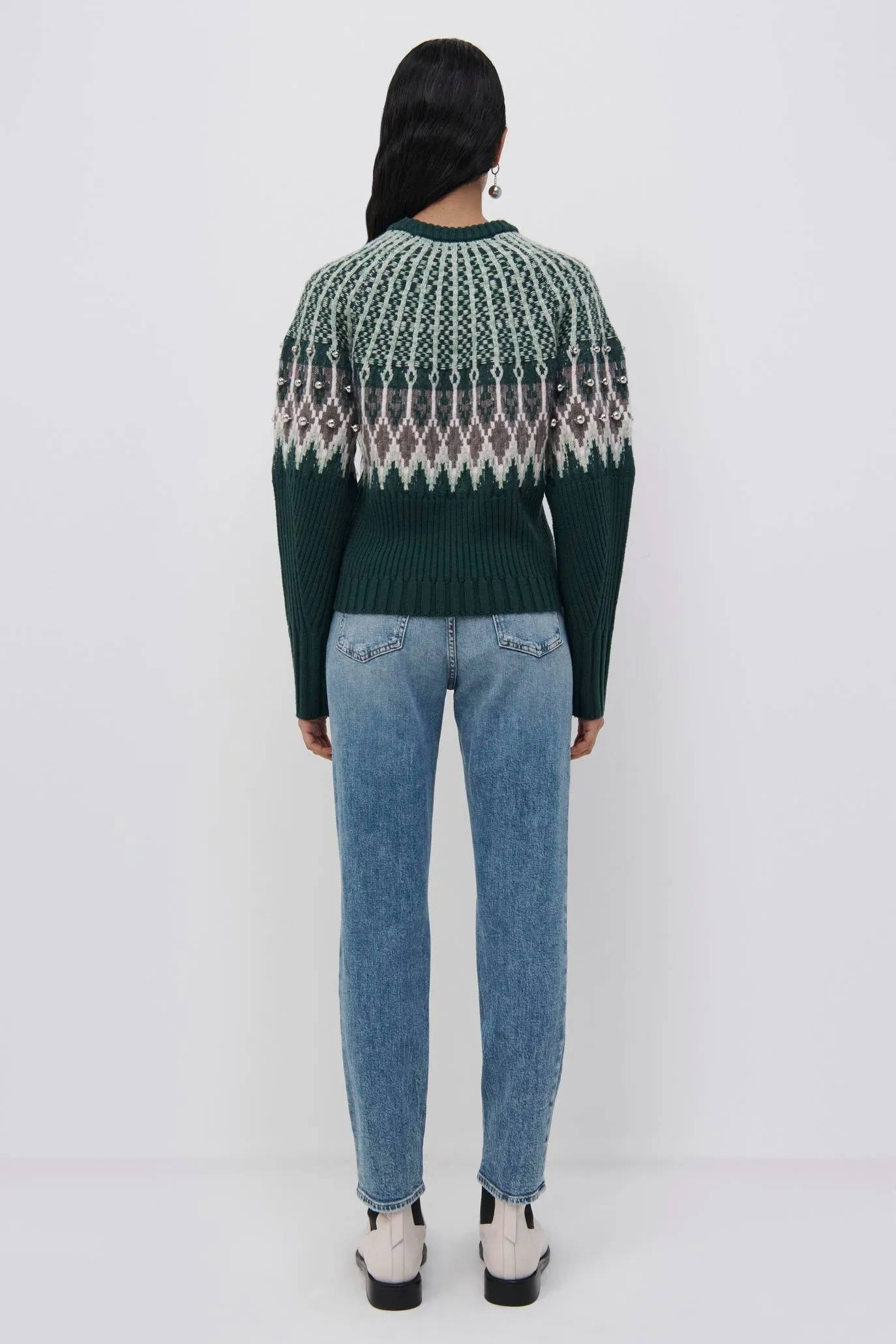 Simkhai Audrey FairIsle Pullover Sweater Final Sale