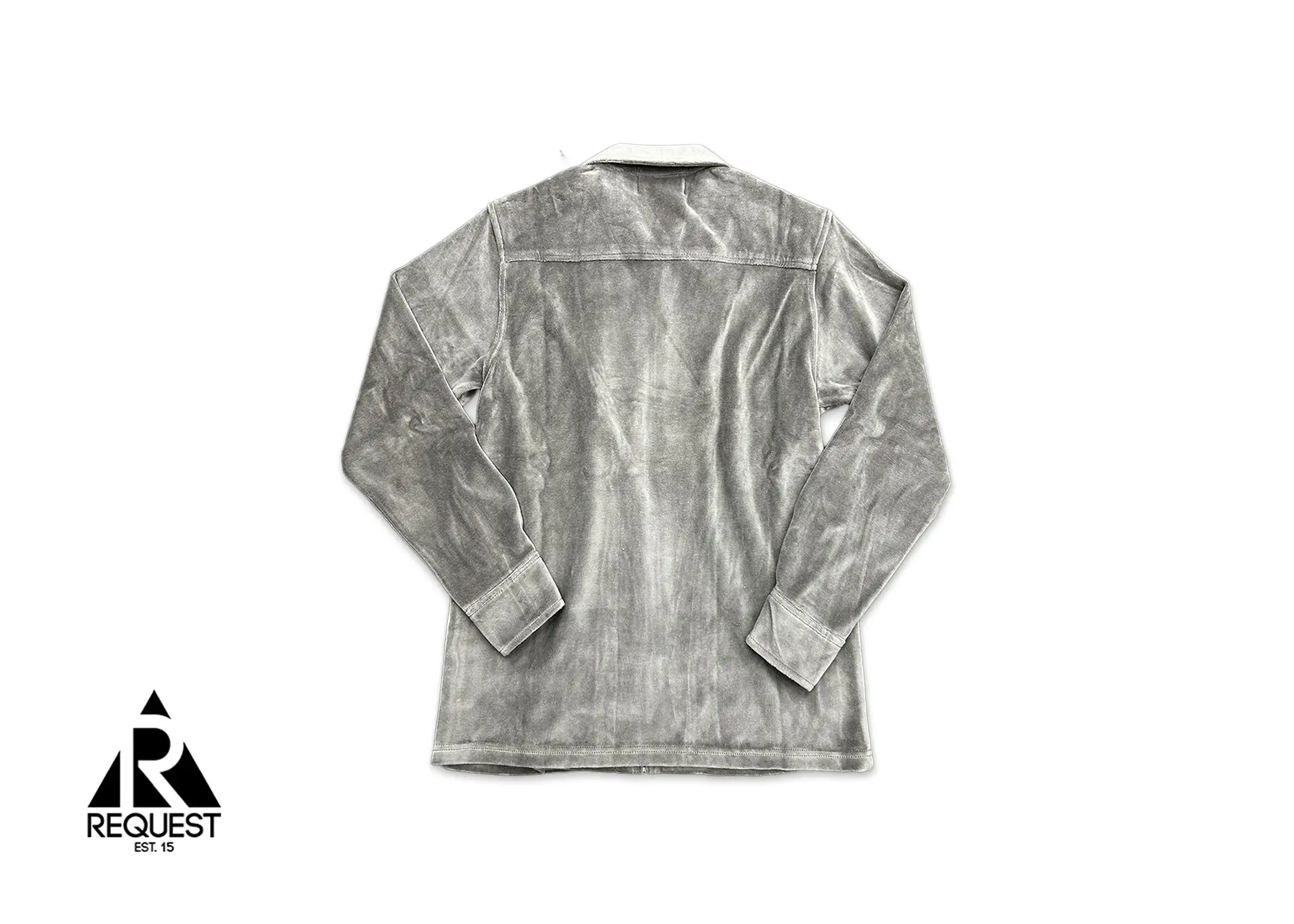 Sinclair Velour Zip Shirt Slate