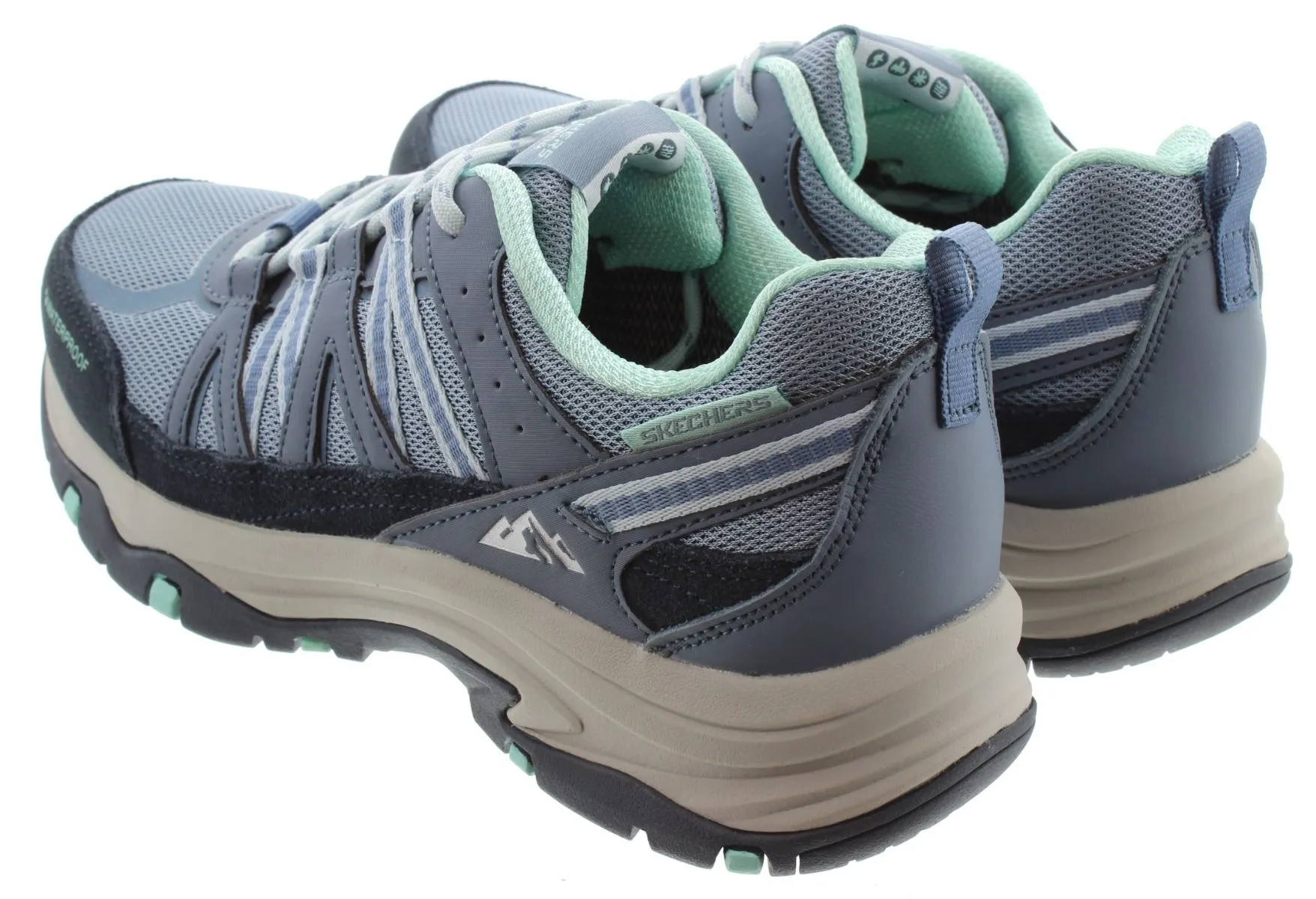 SKECHERS Ladies 180003 Trego Waterproof Shoes In Slate