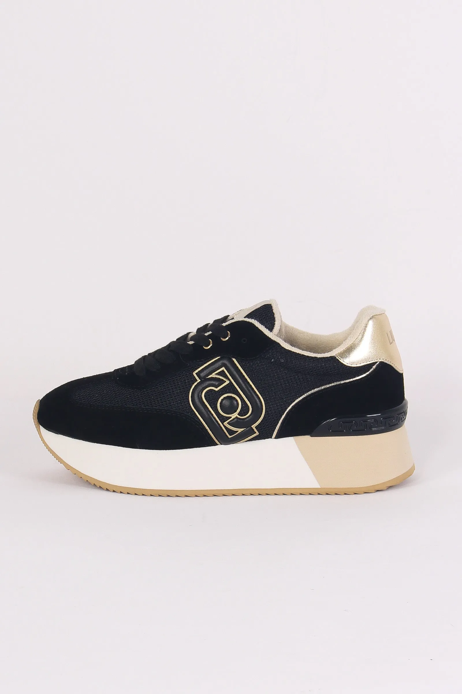 Sneaker Dreamy Suede Mesh Black/gold