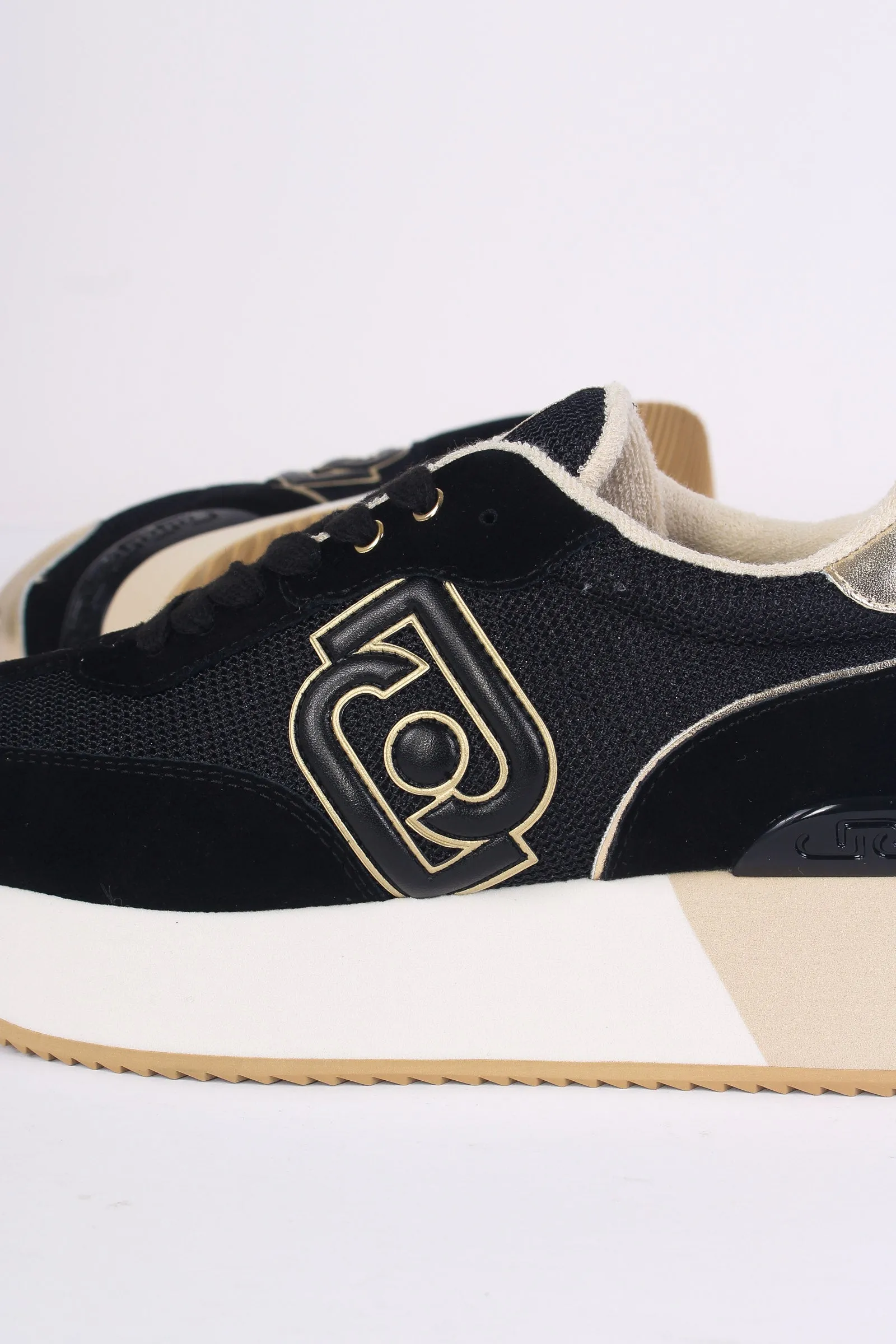 Sneaker Dreamy Suede Mesh Black/gold