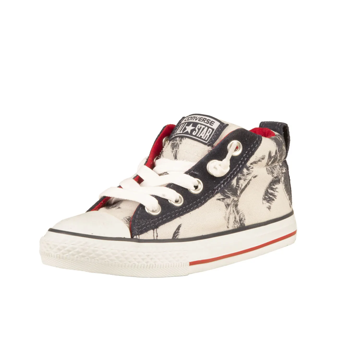 SNEAKER HI CANVAS Bambino Navy Leaves