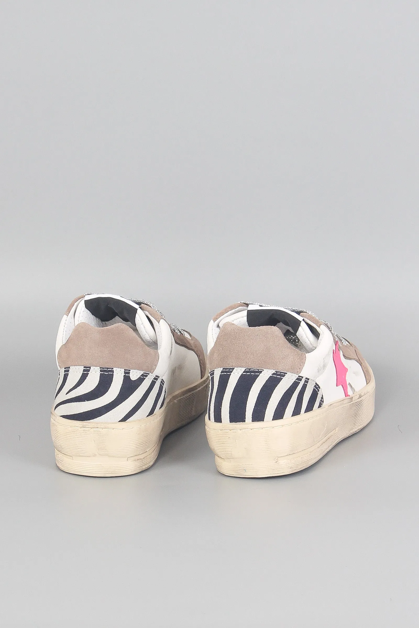 Sneaker New Star Zebra Bianco/fuxia