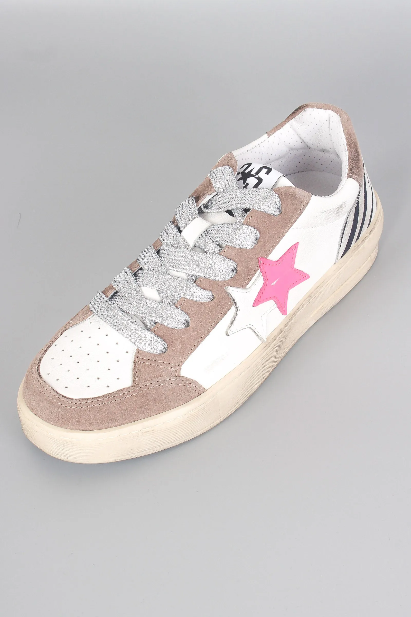 Sneaker New Star Zebra Bianco/fuxia