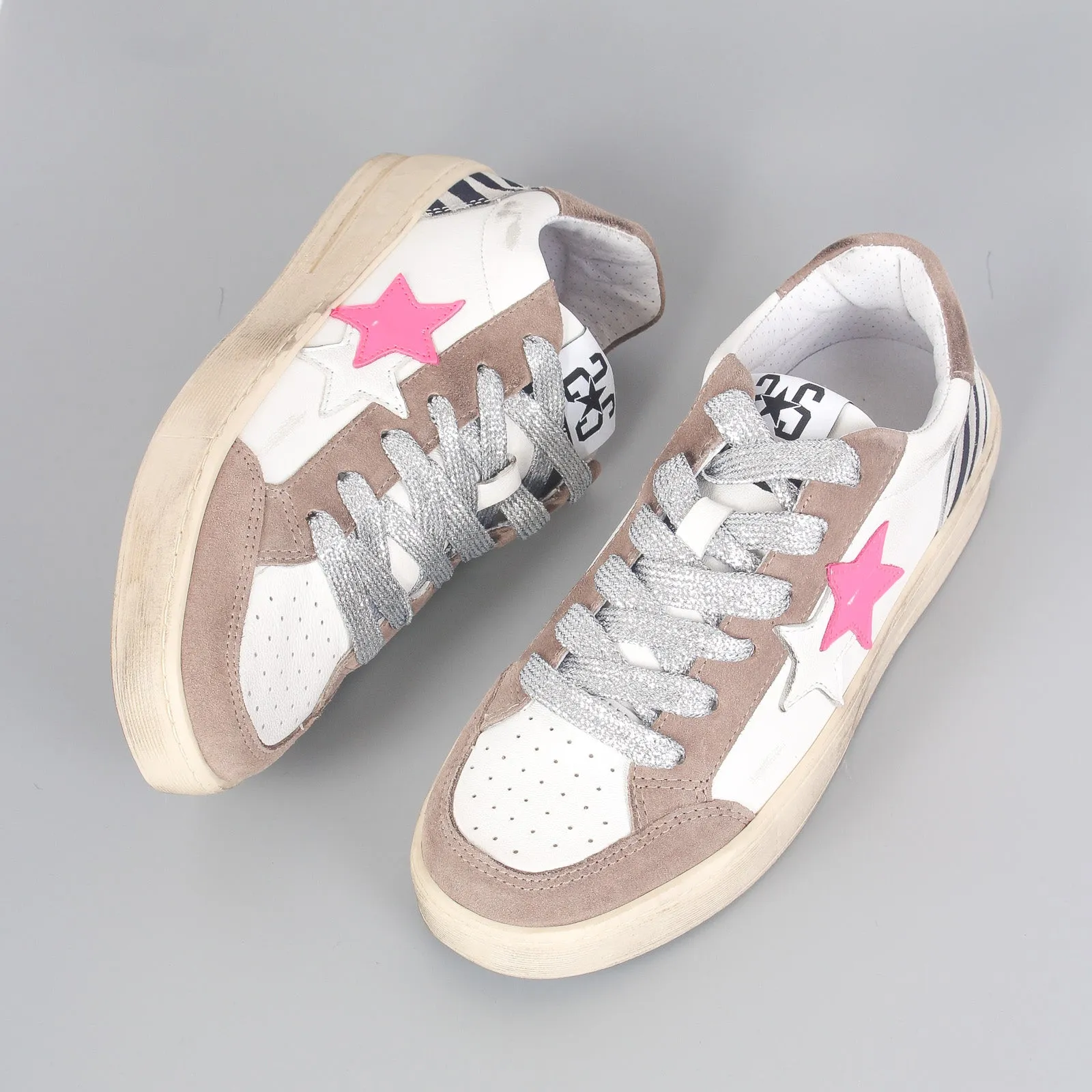 Sneaker New Star Zebra Bianco/fuxia