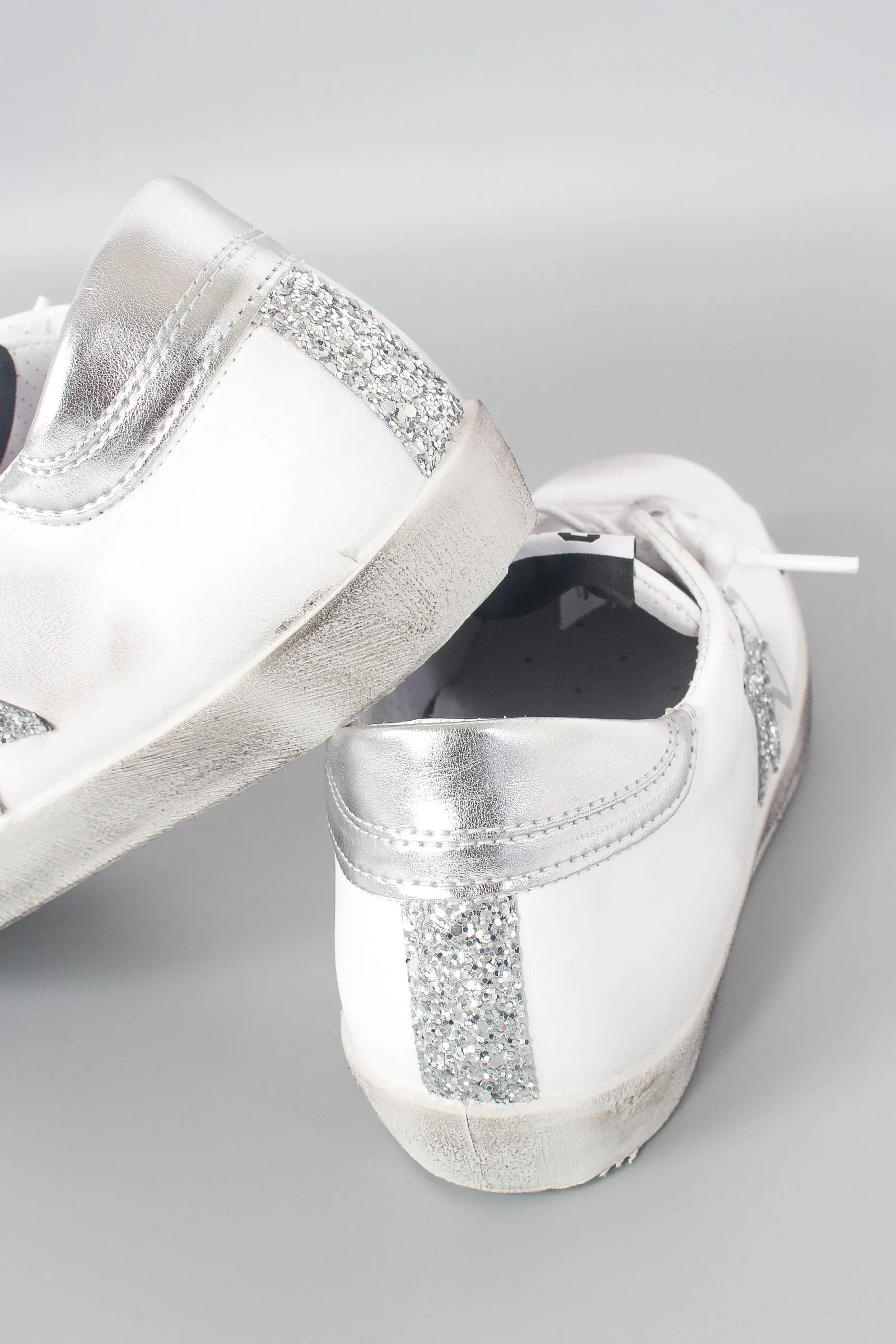 Sneaker One Star Glitter Bianco/argento