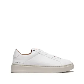 Sneaker ultralight in pelle gommata bianca