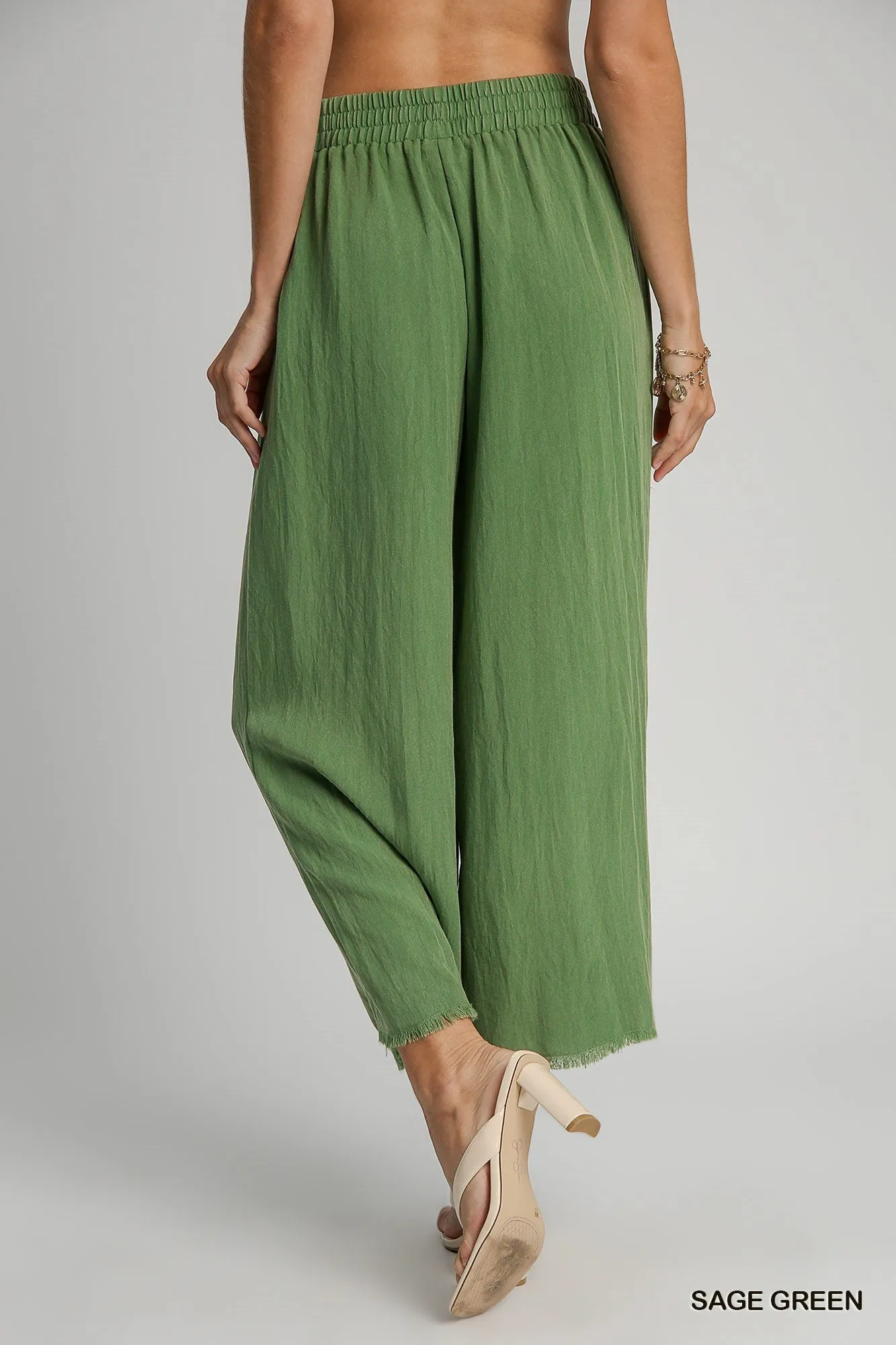 Snow Washed Pants - Sage Green