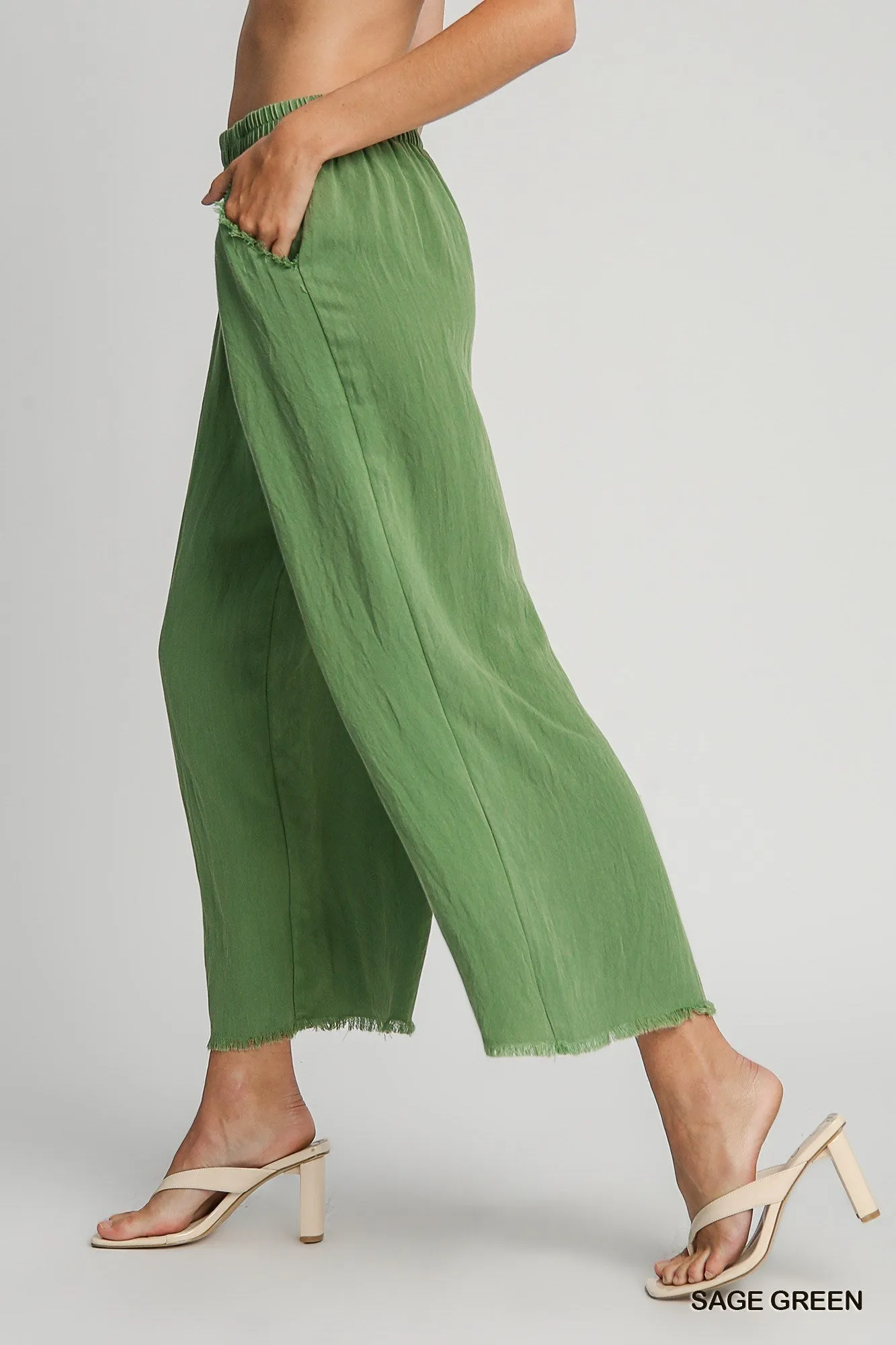 Snow Washed Pants - Sage Green