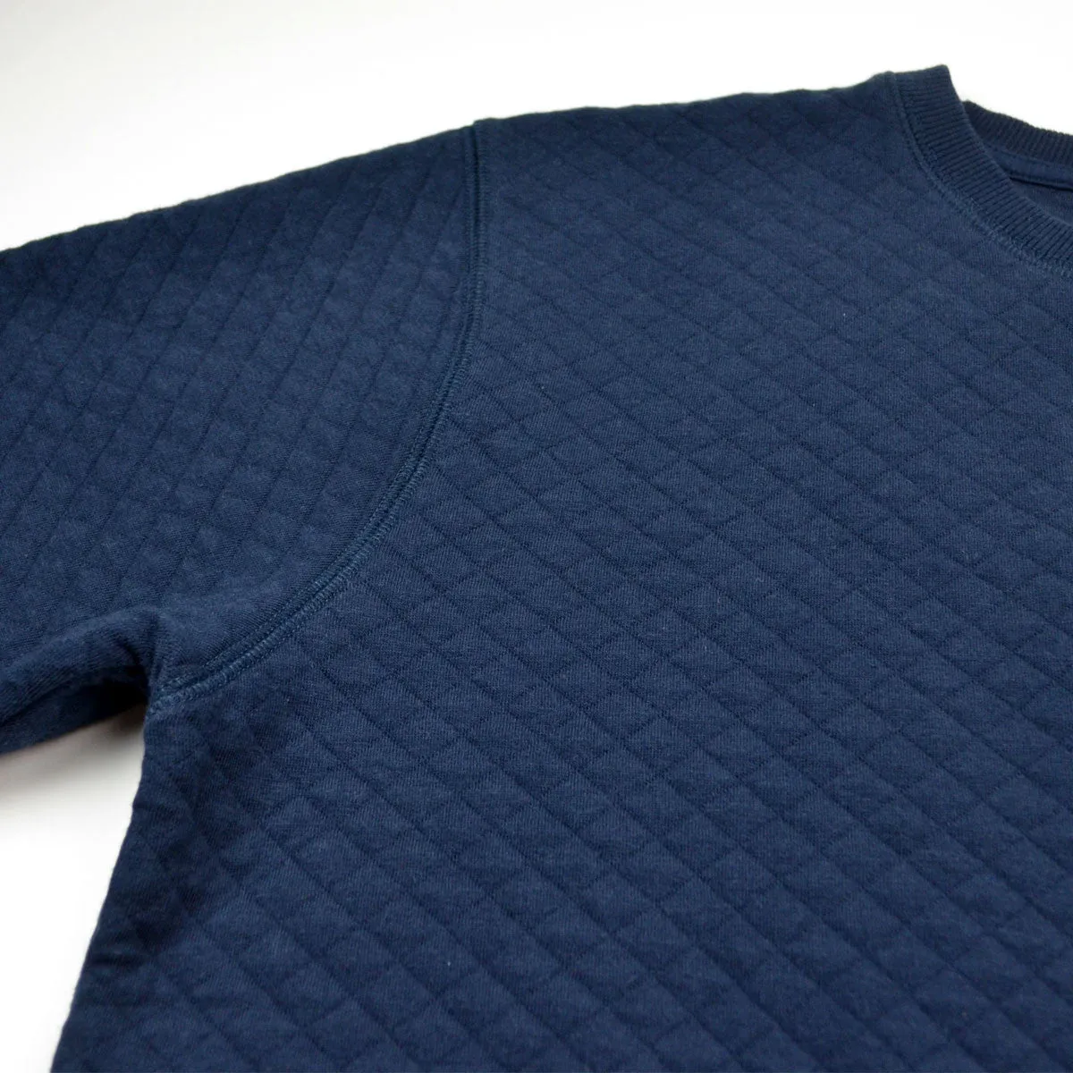 Soulland - Huddleston Sweater in Quilted Fabric - Navy