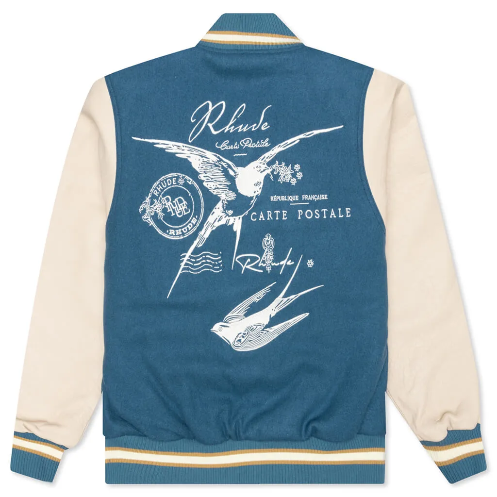 Sparrow Varsity Jacket - Slate/Cream