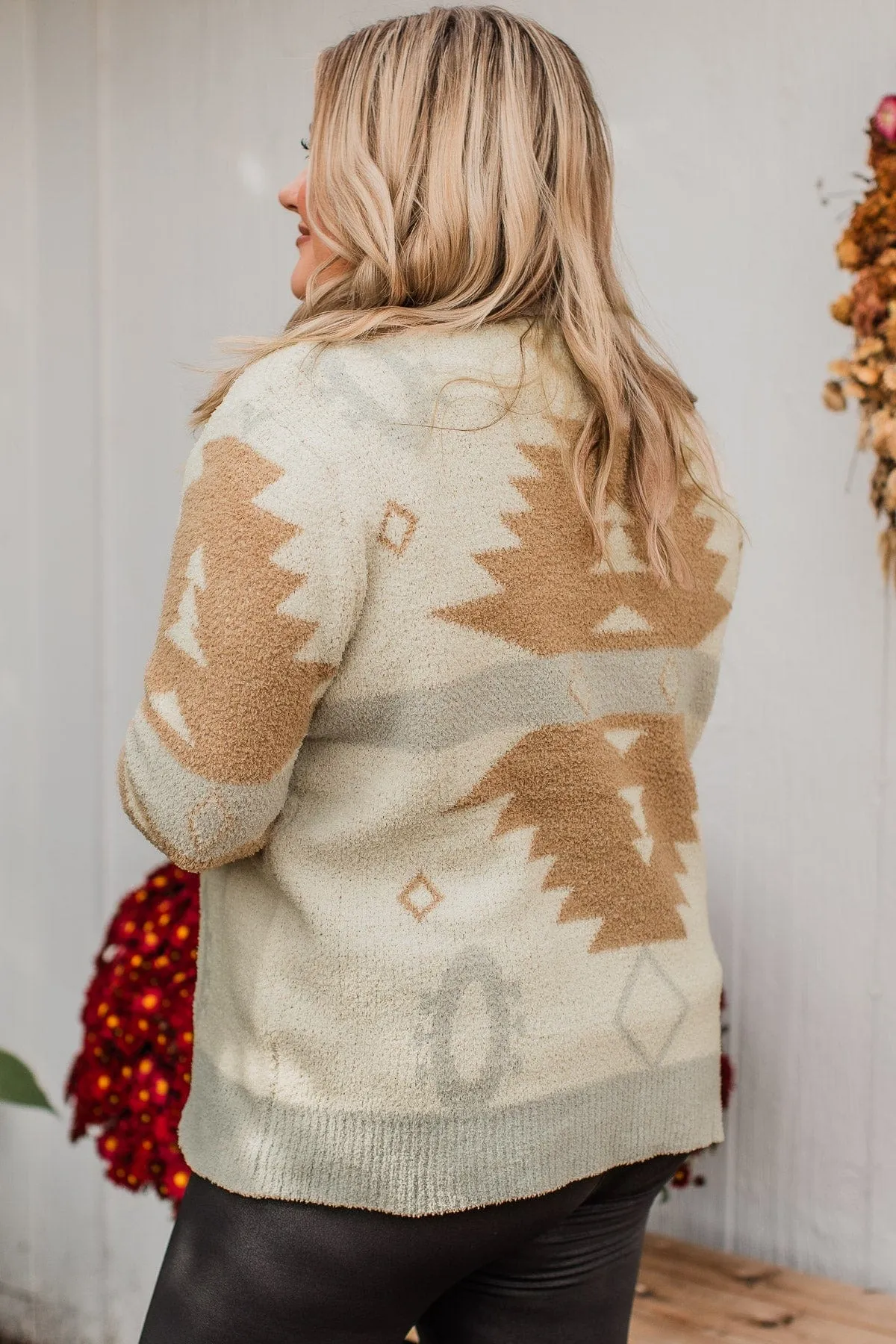 Such Delight Aztec Knit Sweater- Ivory & Mocha