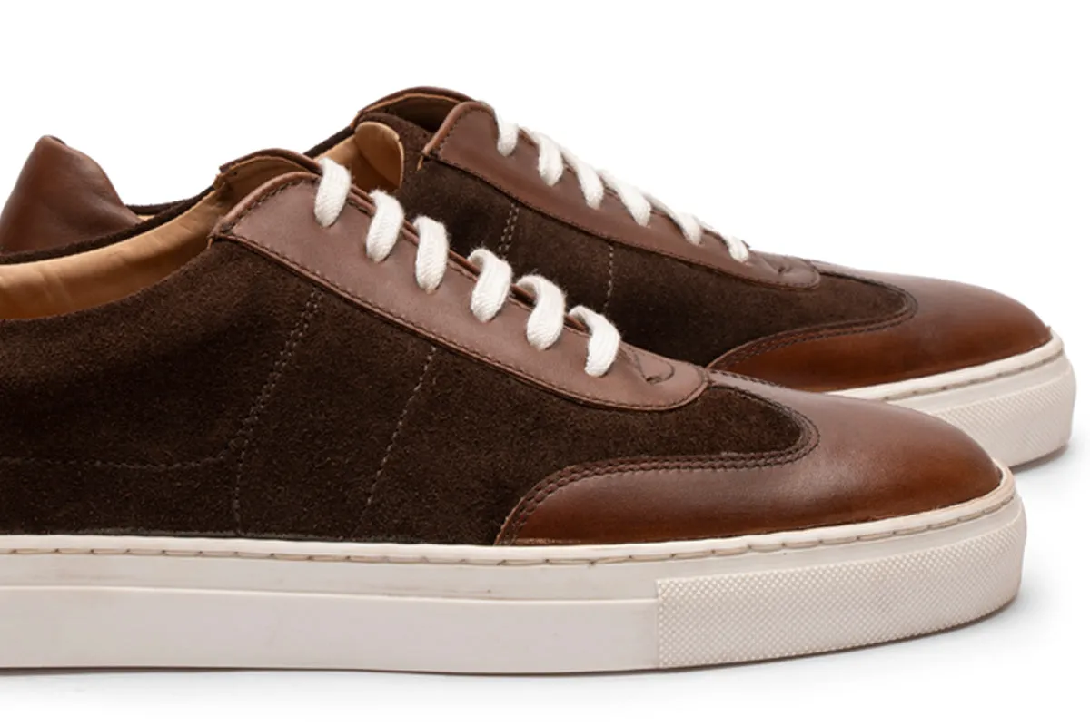 Suede & Smooth Leather combo Oxford Sneaker