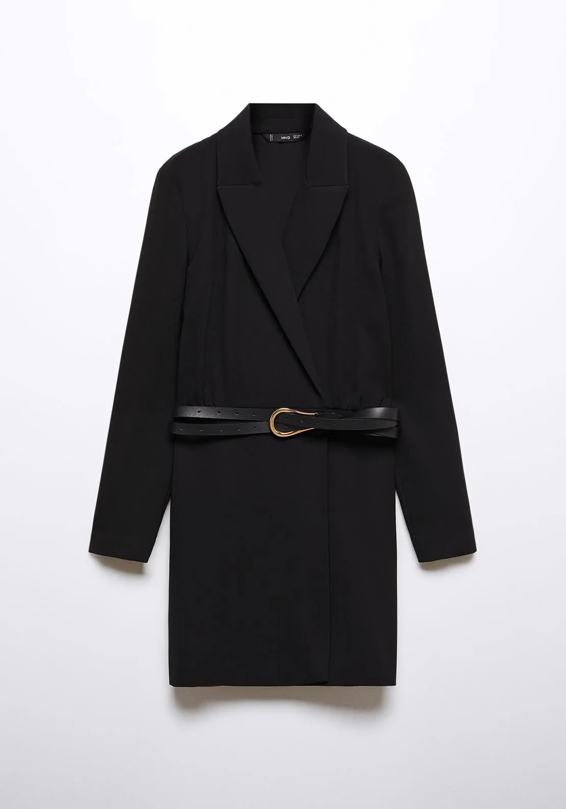 Suit jacket dress with belt