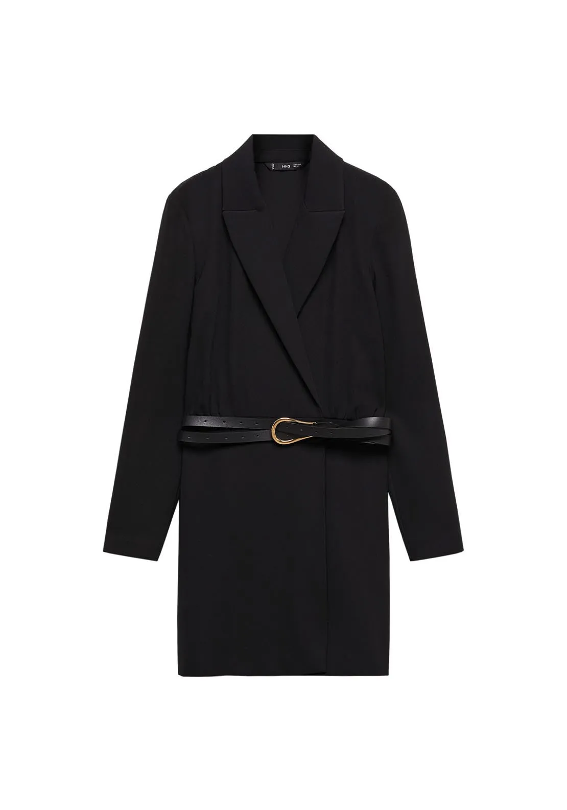 Suit jacket dress with belt