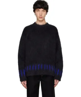 SUNNEI Navy Alpaca & Mohair Sweater