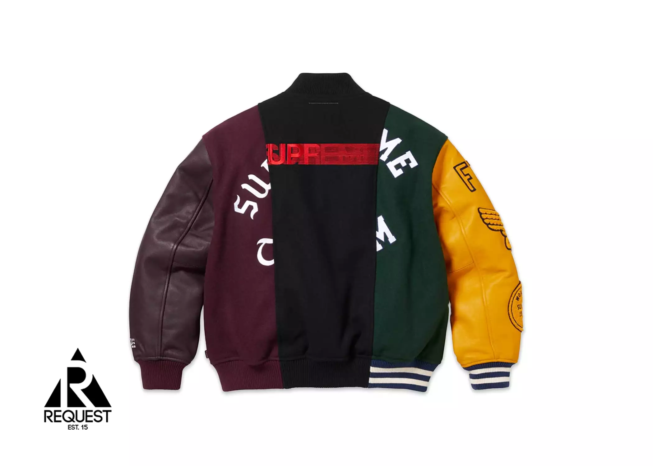 Supreme MM6 Maison Margiela Split Varsity Jacket “Multicolor”