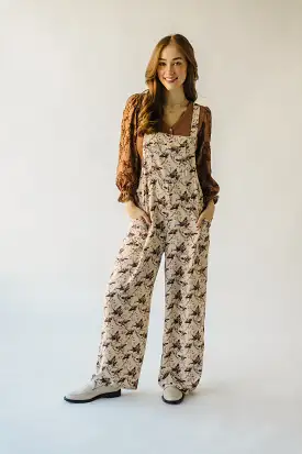 The Marena Patterned Jumpsuit in Cream Floral