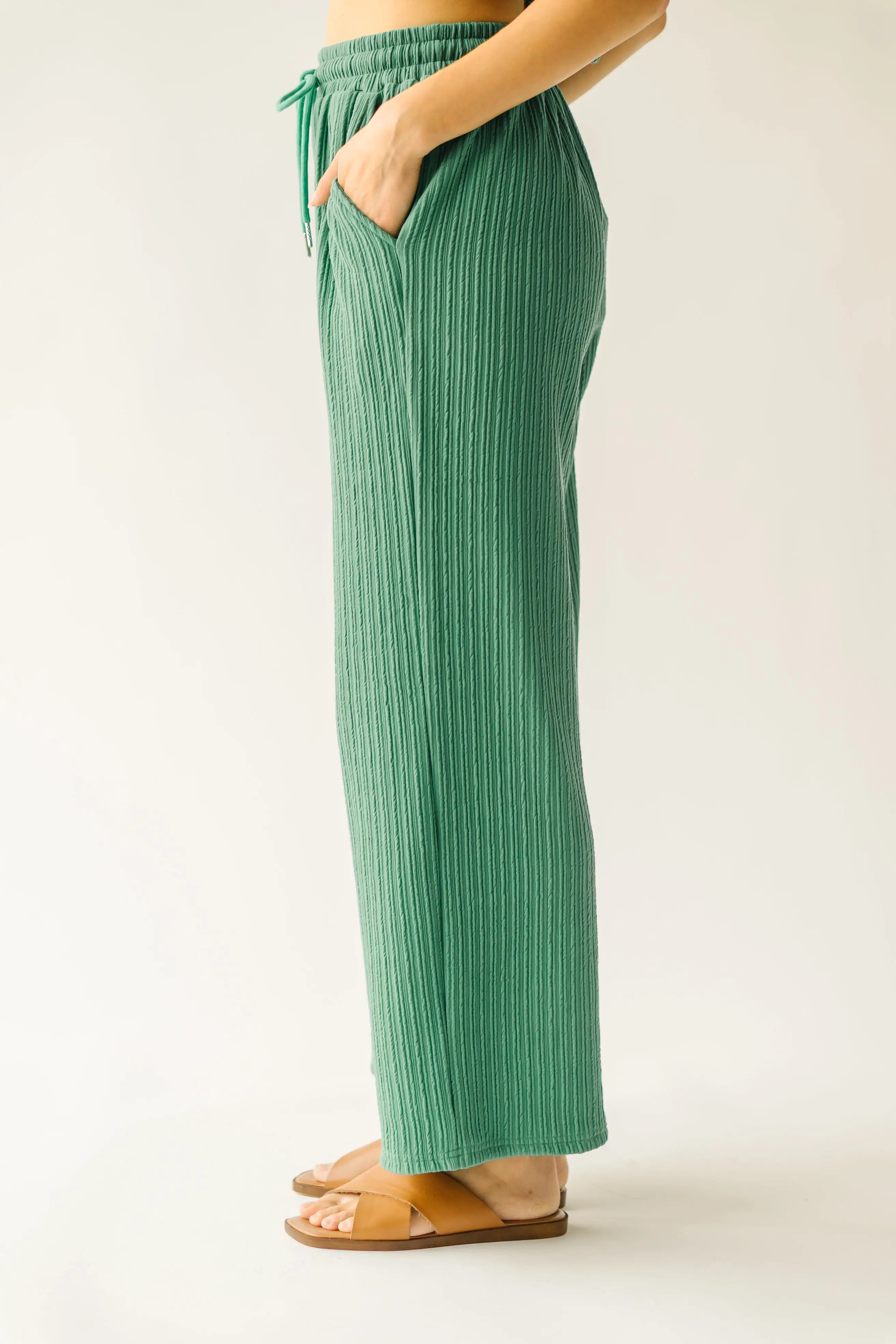 The Sadoski Ribbed Pant in Green