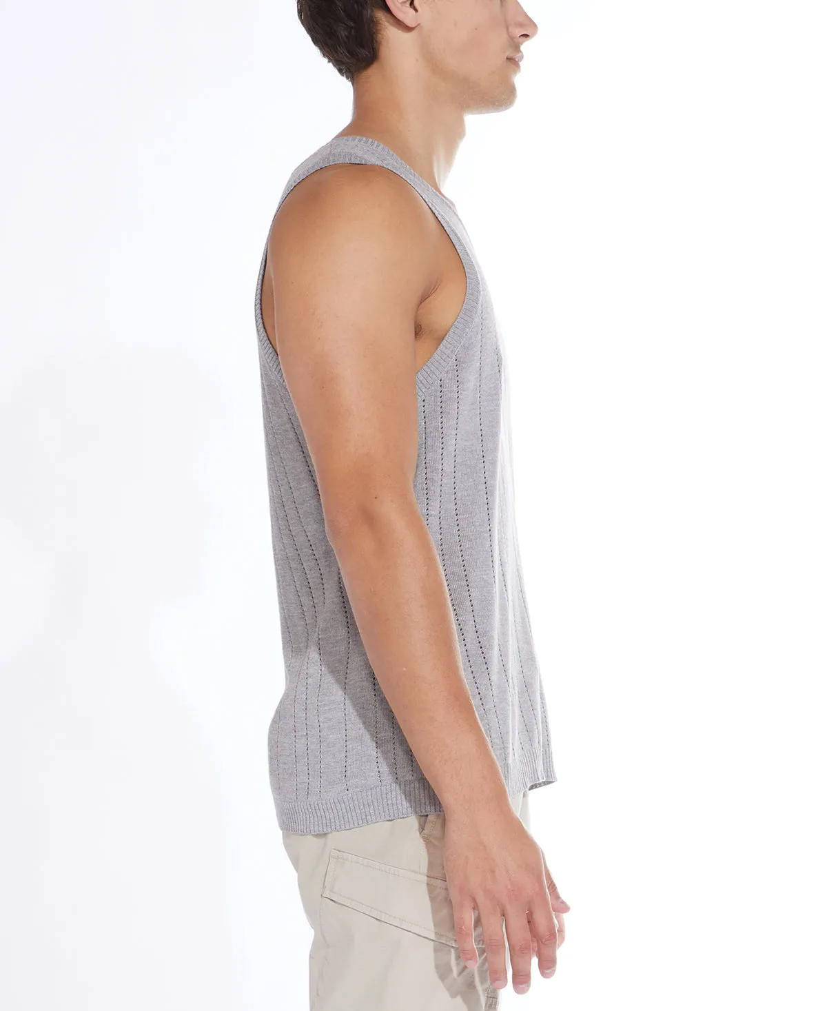 Thiago Sweater Knit Tank Top (Heather Gray)