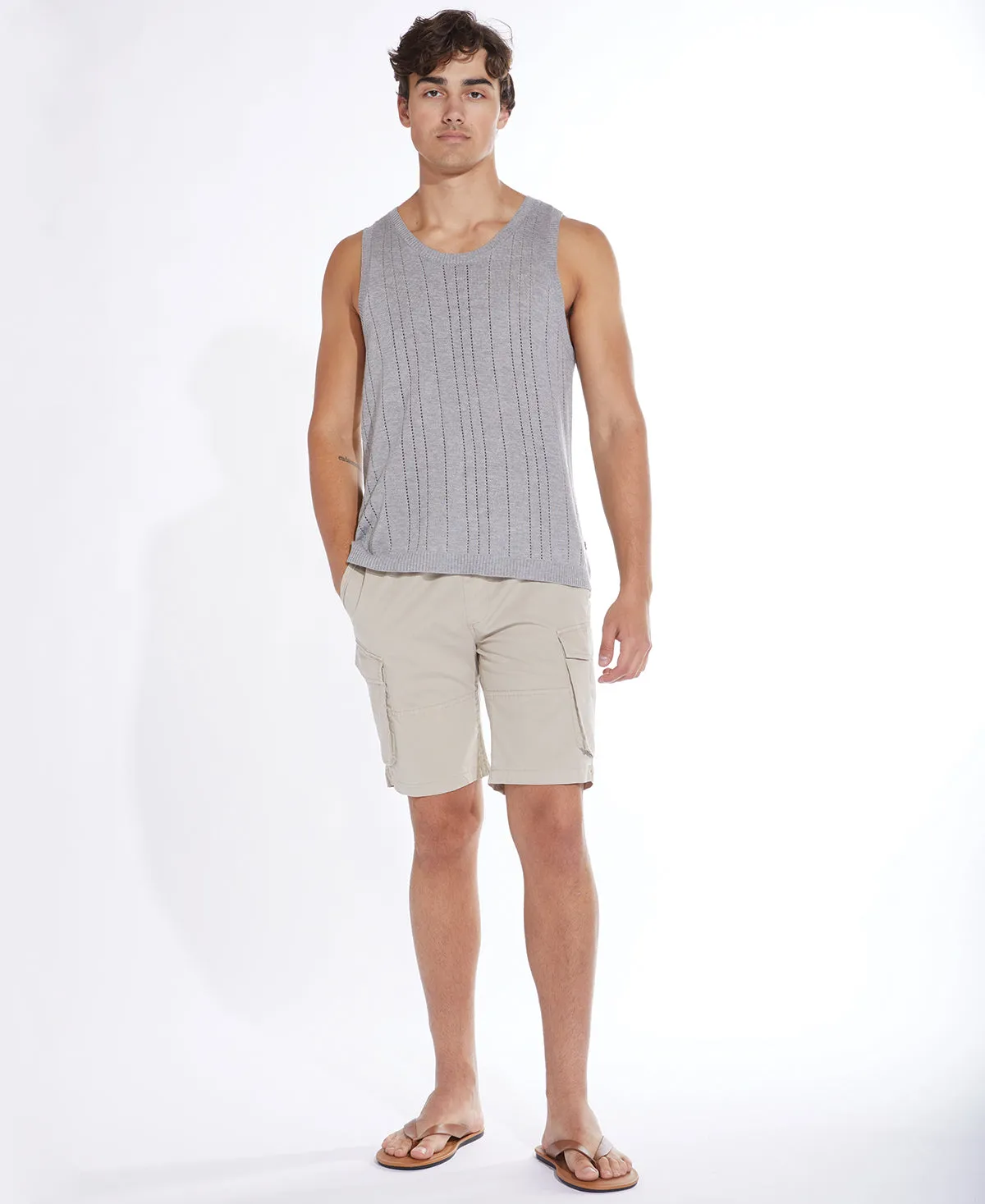 Thiago Sweater Knit Tank Top (Heather Gray)