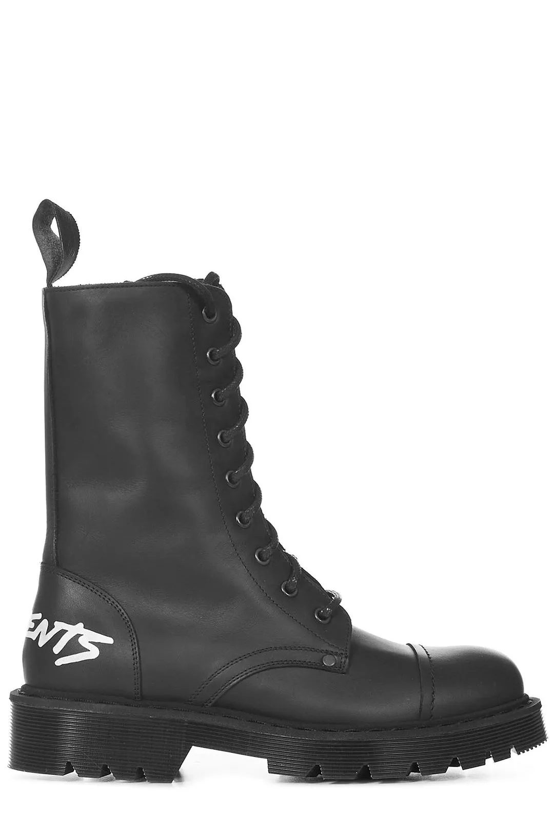 Vetements Logo Printed Lace-Up Boots