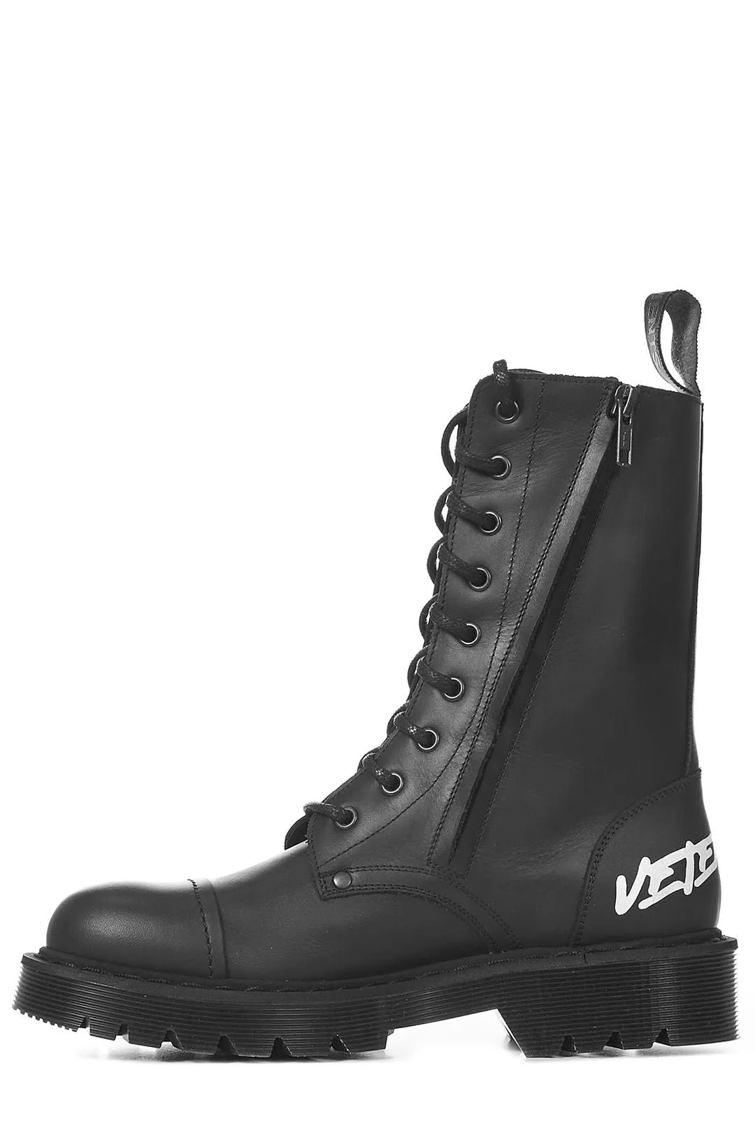 Vetements Logo Printed Lace-Up Boots