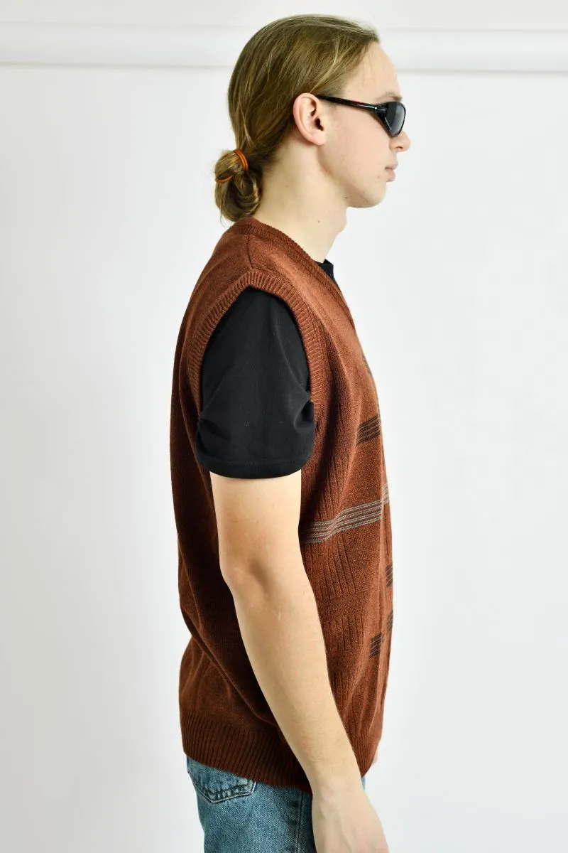 Vintage sweater brown vest