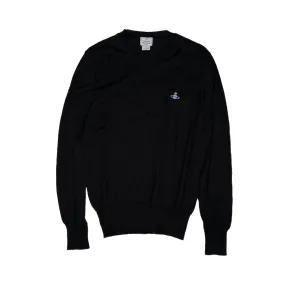 VIVIENNE WESTWOOD ORB COTTON KNIT SWEATER - BLACK