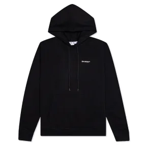 Wave Outl Diag Slim Hoodie - Black/White