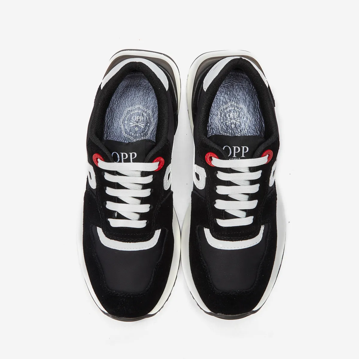 Women Lace-Up Suede Sneaker Black 