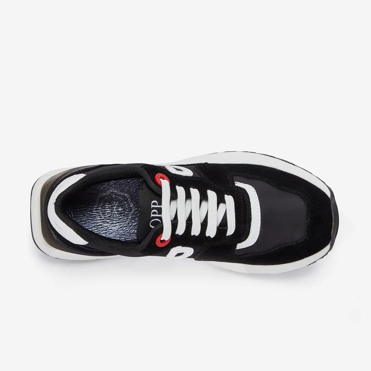 Women Lace-Up Suede Sneaker Black 